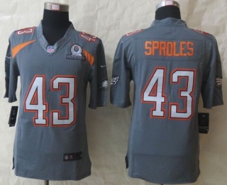 Nike Philadelphia Eagles #43 Darren Sproles Grey Pro Bowl Men's Stitched NFL Elite Team Irvin Jersey
