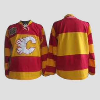 Calgary Flames 2011 Winter Classic Vintage Blank Stitched Red Orange NHL Jerse
