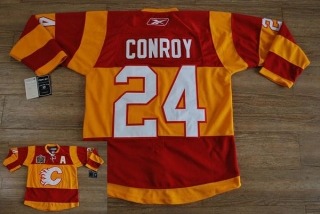 Calgary Flames -24 Craig Conroy Stitched Red Orange 2011 Winter Classic NHL Jersey