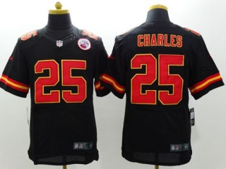 Nike Kansas City Chiefs #25 Jamaal Charles Black Alternate Men's Stitched NFL Elite Jersey