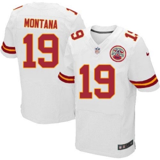 Nike Kansas City Chiefs #19 Joe Montana White Men's Stitched NFL Elite Jersey