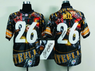 Nike Browns #26 Le'Veon Bell Team Color NFL Elite Fanatical Version Autographed Jersey