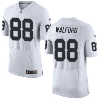 Nike Oakland Raiders #88 Clive Walford White Men's Stitched NFL New Elite Jersey