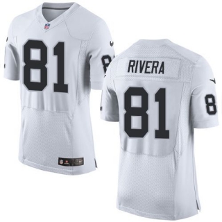 Nike Oakland Raiders #81 Mychal Rivera White Men's Stitched NFL New Elite Jersey