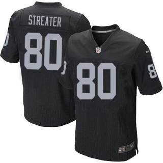 Nike Oakland Raiders #80 Rod Streater Black Team Color Men's Stitched NFL Elite Jersey