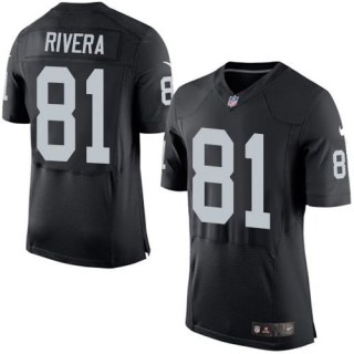 Nike Oakland Raiders #81 Mychal Rivera Black Team Color Men's Stitched NFL New Elite Jersey