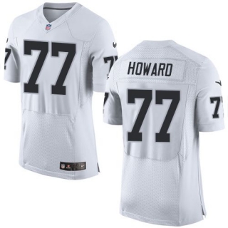 Nike Oakland Raiders #77 Austin Howard White Men's Stitched NFL New Elite Jersey