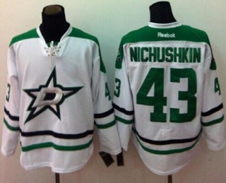 Dallas Stars -43 Valeri Nichushkin White Stitched NHL Jersey