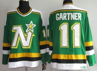 Dallas Stars -11 Mike Gartner Stitched Green CCM Throwback NHL Jersey
