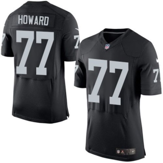 Nike Oakland Raiders #77 Austin Howard Black Team Color Men's Stitched NFL New Elite Jersey