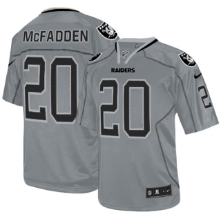 Nike Oakland Raiders #20 Darren McFadden Lights Out Grey Men's Stitched NFL Elite Jersey