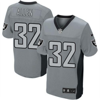 Nike Oakland Raiders #32 Marcus Allen Grey Shadow Men's Stitched NFL Elite Jersey