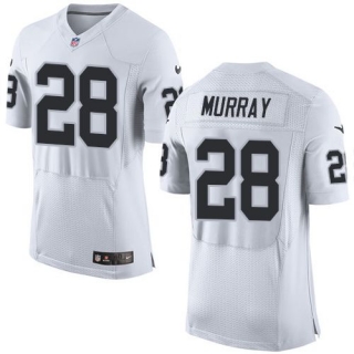 Nike Oakland Raiders #28 Latavius Murray White Men's Stitched NFL Elite Jersey