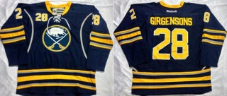 Buffalo Sabres -28 Zemgus Girgensons Navy Blue Home Stitched NHL Jersey