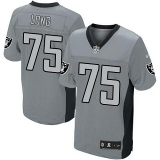 Nike Oakland Raiders #75 Howie Long Grey Shadow Men's Stitched NFL Elite Jersey