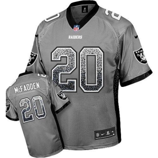 Nike Oakland Raiders #20 Darren McFadden Grey Men's Stitched NFL Elite Drift Fashion Jersey