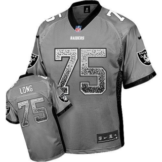 Nike Oakland Raiders #75 Howie Long Grey Men's Stitched NFL Elite Drift Fashion Jersey