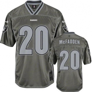 Nike Oakland Raiders #20 Darren McFadden Grey Men's Stitched NFL Elite Vapor Jersey