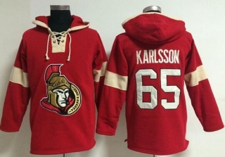 Ottawa Senators -65 Erik Karlsson Red Pullover NHL Hoodie