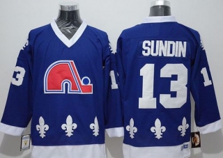 Quebec Nordiques -13 Mats Sundin Blue CCM Throwback Stitched NHL Jersey