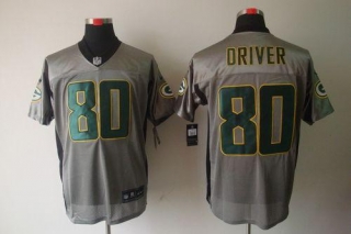 Nike Green Bay Packers #80 Donald Driver Grey Shadow Men's Stitched NFL Elite Jersey
