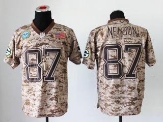Nike Green Bay Packers #87 Jordy Nelson Camo Men's Stitched NFL New Elite USMC Jersey