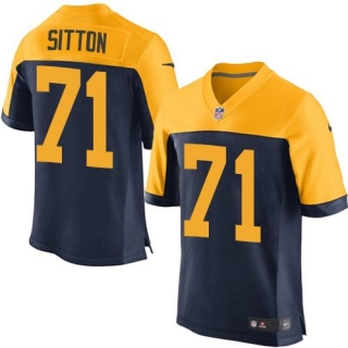 Nike Green Bay Packers #71 Josh Sitton Navy Blue Alternate Men's Stitched NFL New Elite Jersey