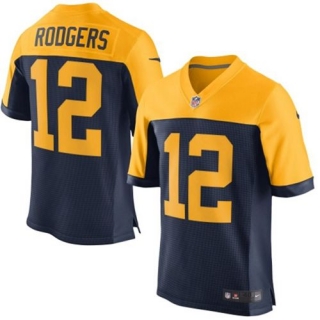 Nike Green Bay Packers #12 Aaron Rodgers Navy Blue Alternate Men's Stitched NFL New Elite Jersey