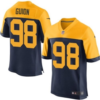 Nike Green Bay Packers #98 Letroy Guion Navy Blue Alternate Men's Stitched NFL New Elite Jersey