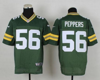 Nike Green Bay Packers #56 Julius Peppers Green Team Color Men's Stitched NFL Elite Jersey