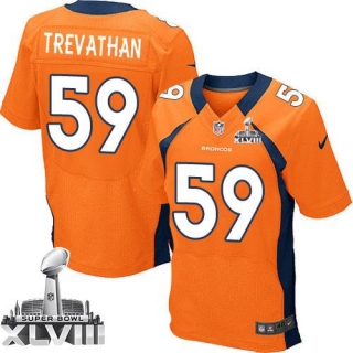 Nike Denver Broncos #59 Danny Trevathan Orange Team Color Super Bowl XLVIII Men's Stitched NFL New E