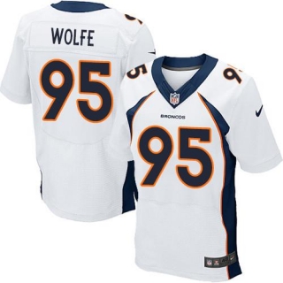 Nike Denver Broncos #95 Derek Wolfe White Men's Stitched NFL New Elite Jersey