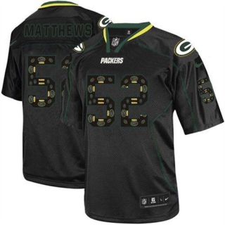 Nike Green Bay Packers #52 Clay Matthews New Lights Out Black Men's Stitched NFL Elite Jersey