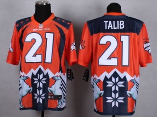 Nike Denver Broncos #21 Aqib Talib Orange Men's Stitched NFL Elite Noble Fashion Jersey