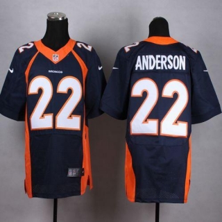 Nike Denver Broncos #22 C J Anderson Navy Blue Alternate Men's Stitched NFL New Elite Jersey Jersey
