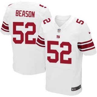 Nike New York Giants -52 Jon Beason White Men's Stitched NFL Elite Jersey