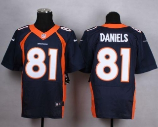 Nike Denver Broncos #81 Owen Daniels Navy Blue Alternate Men's Stitched NFL New Elite Jersey