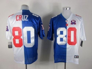 Nike New York Giants #80 Victor Cruz Royal Blue White With 1925-2014 Season Patch Men's Stitched NFL