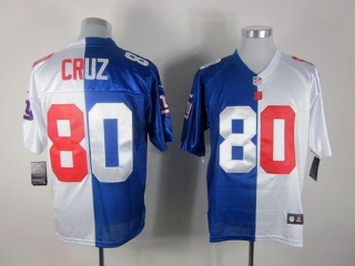 Nike New York Giants #80 Victor Cruz Royal Blue White Men's Stitched NFL Elite Split Jersey
