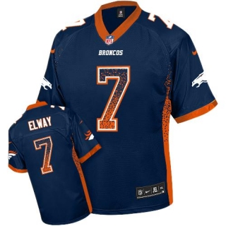 Nike Denver Broncos #7 John Elway Navy Blue Alternate Men's Stitched NFL Elite Drift Fashion Jersey