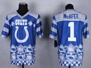 Nike Indianapolis Colts #1 Pat McAfee Royal Blue Men's Stitched NFL Elite Noble Fashion Jersey