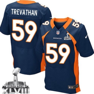 Nike Denver Broncos #59 Danny Trevathan Navy Blue Alternate Super Bowl XLVIII Men's Stitched NFL New