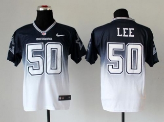Nike Dallas Cowboys #50 Sean Lee Navy Blue White Men's Stitched NFL Elite Fadeaway Fashion Jersey