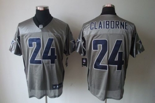 Nike Dallas Cowboys #24 Morris Claiborne Grey Shadow Men's Stitched NFL Elite Jersey