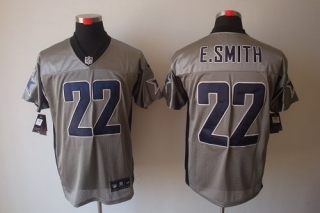 Nike Dallas Cowboys #22 Emmitt Smith Grey Shadow Men's Stitched NFL Elite Jersey