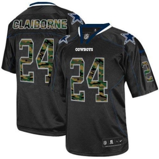 Nike Dallas Cowboys #24 Morris Claiborne Black Men's Stitched NFL Elite Camo Fashion Jersey