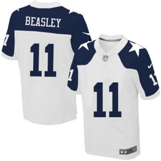 Nike Dallas Cowboys #11 Cole Beasley White Thanksgiving Throwback Men's Stitched NFL Elite Jersey