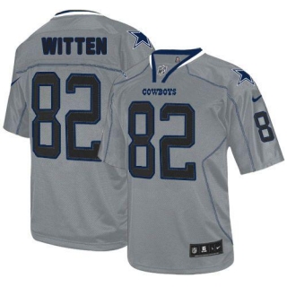 Nike Dallas Cowboys #82 Jason Witten Lights Out Grey Men's Stitched NFL Elite Jersey