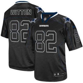 Nike Dallas Cowboys #82 Jason Witten Lights Out Black Men's Stitched NFL Elite Jersey