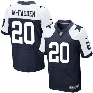 Nike Dallas Cowboys #20 Darren McFadden Navy Blue Thanksgiving Throwback Men's Stitched NFL Elite Je